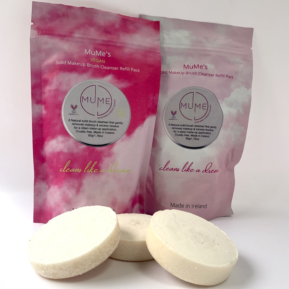 Solid makeup brush cleanser refill pack