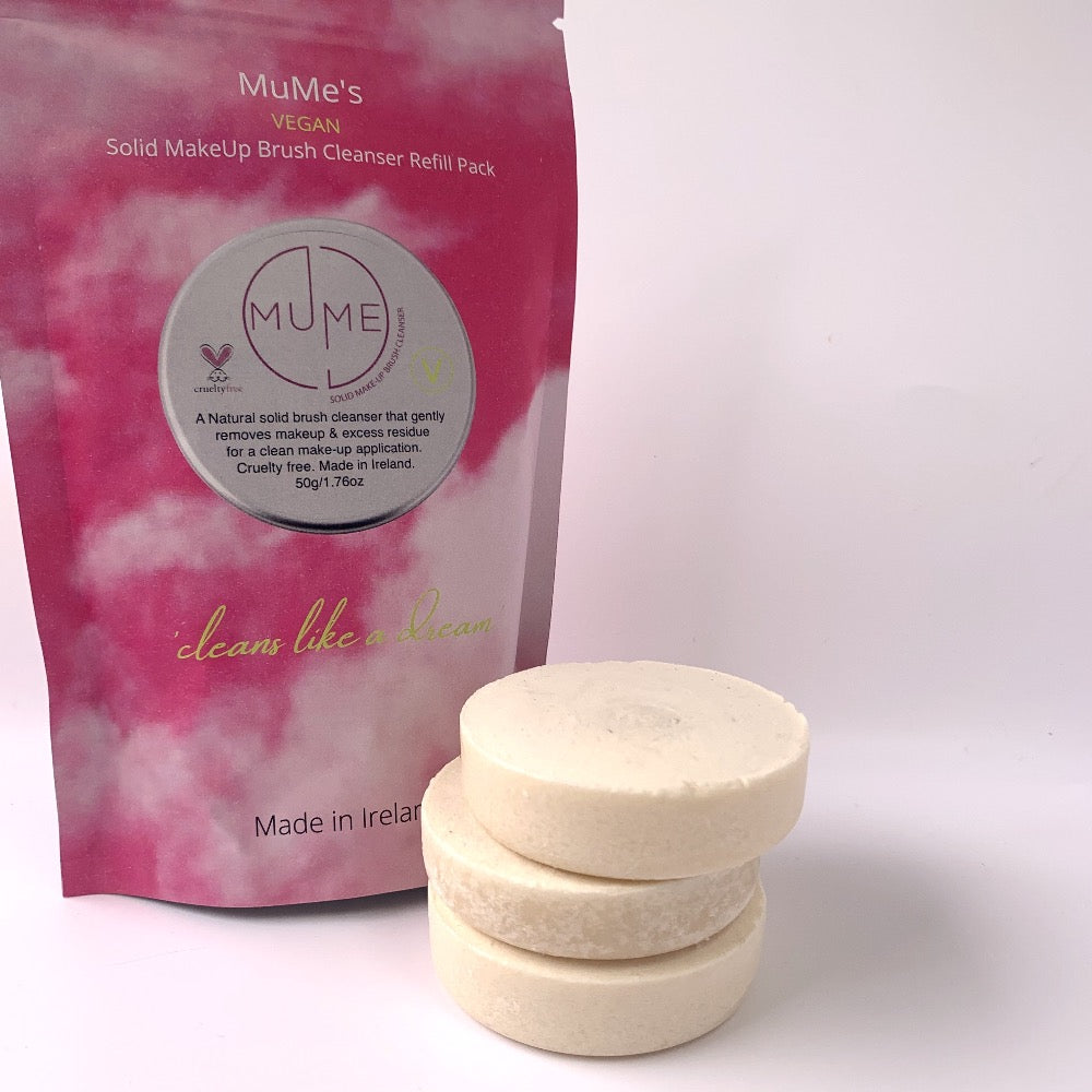 vegan solid makeup brush cleanser refill pack