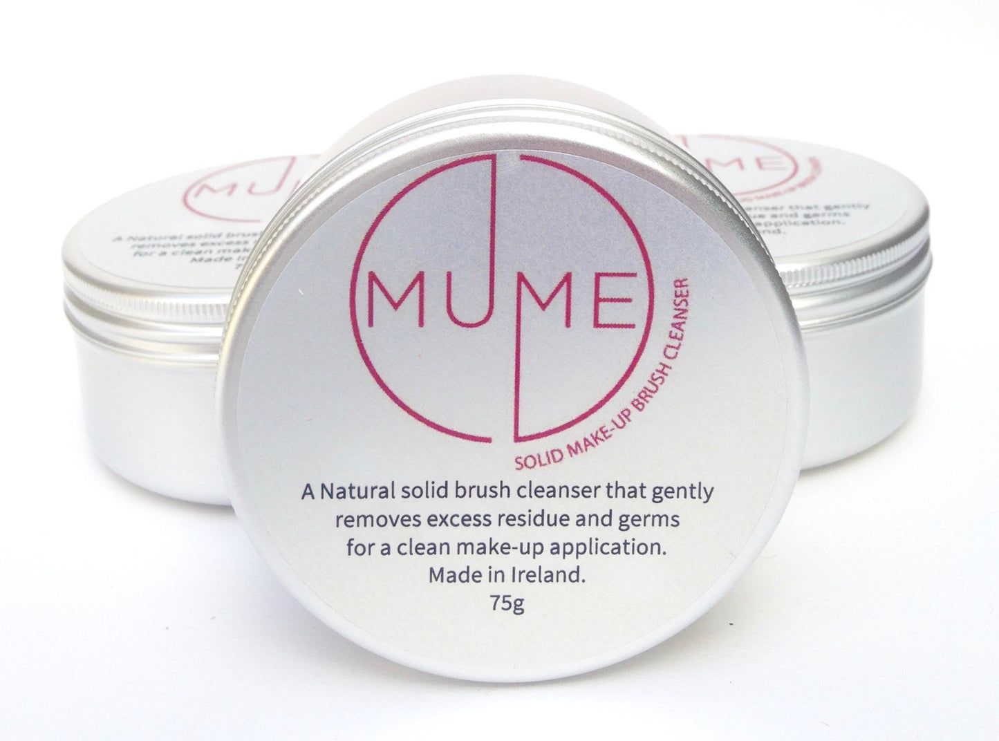 MuMe Solid Make-Up Brush Cleanser in tin