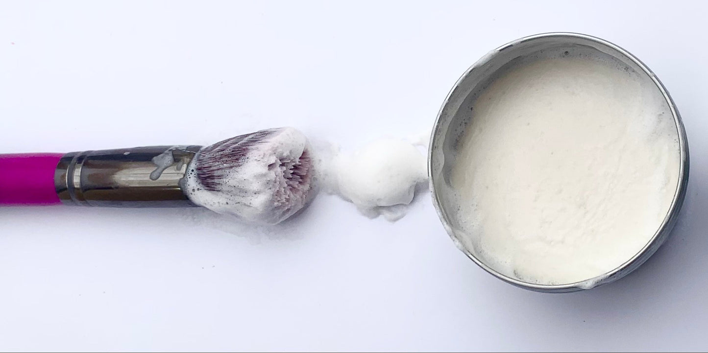 handmade brush soap with goats milk